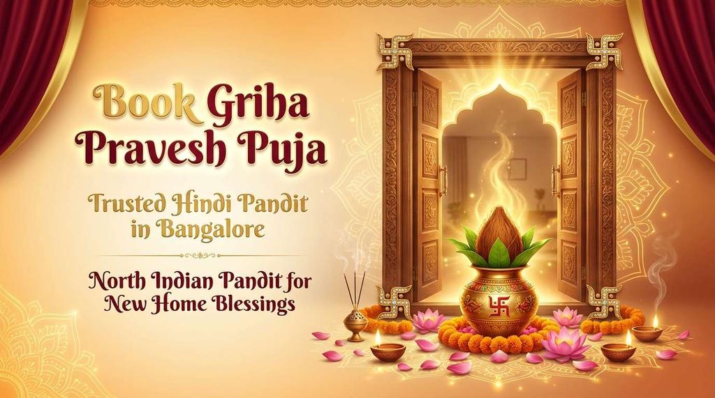 Griha Pravesh Puja setup for a new home in Bangalore